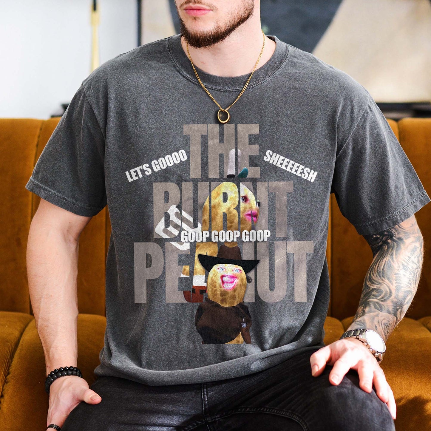 Funny The Burnt Peanut GOOP Homage, Peanut GOOP Bungulator 90s Bootleg, Internet Viral Meme Tshirt