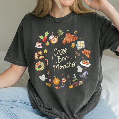 Cozy Ber Months Shirt, Fall Winter Seasonal Tee, Autumn Halloween Thanksgiving Christmas Top Tshirt