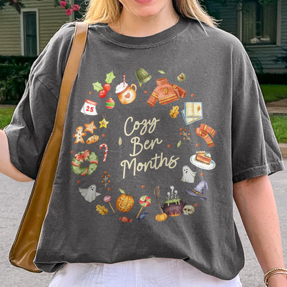 Cozy Ber Months Shirt, Fall Winter Seasonal Tee, Autumn Halloween Thanksgiving Christmas Top Tshirt