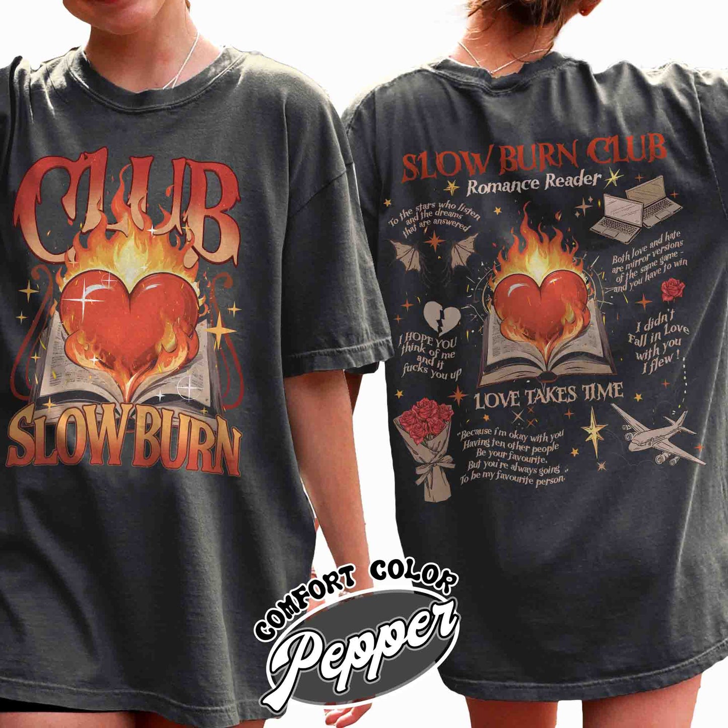 Slow Burn Shirt, Slow Burn Romance, Slow Burn Book Club Shirt, Slow Burn Book Club, Romance Reader Book Club Shirt, Romance Readers Bookclub