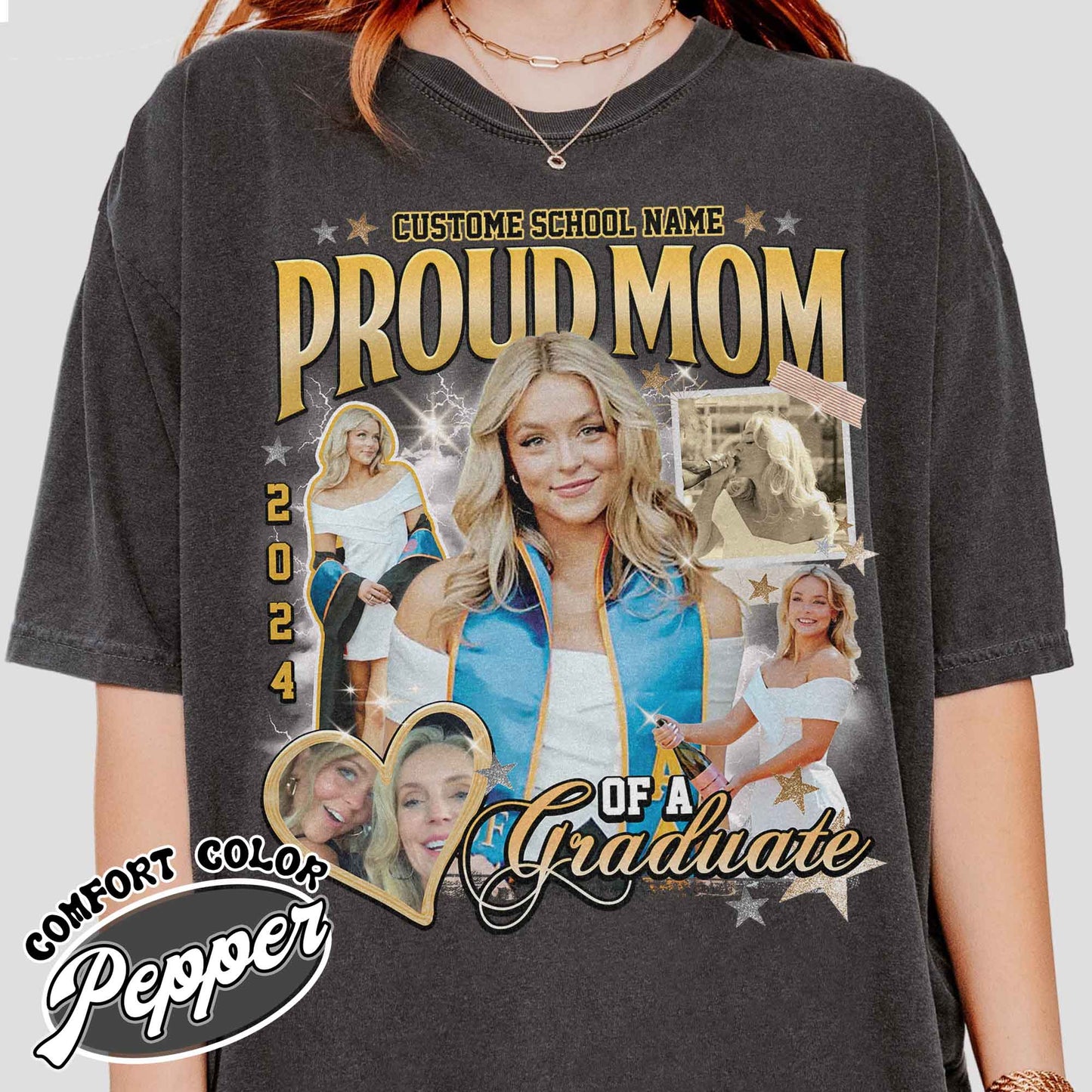 Custom Family Graduation Shirt, Senior 2025 Family Matching T Shirt, Class of 2025 Family Graduation Shirts, Custom Graduation Shirts Photos