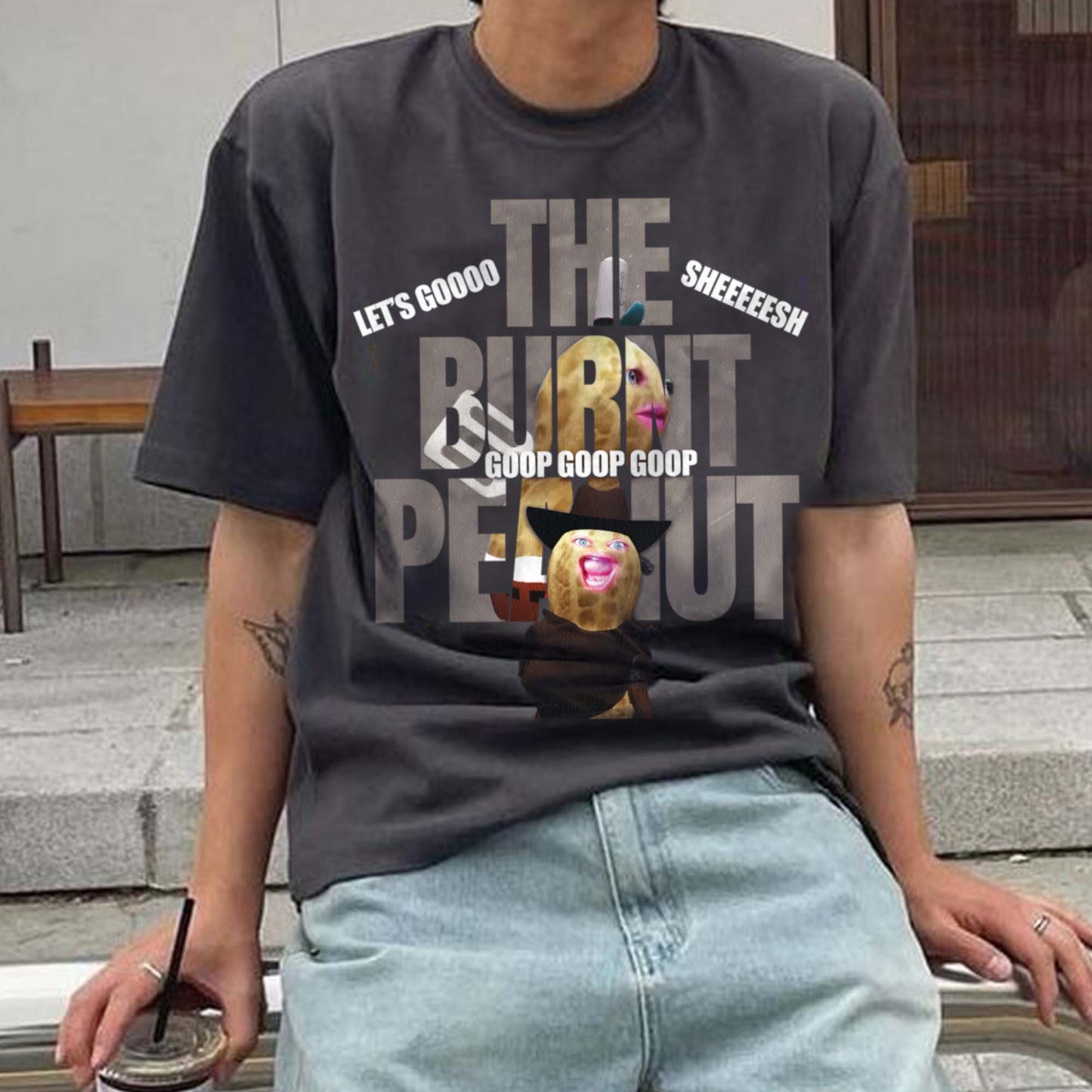 Funny The Burnt Peanut GOOP Homage, Peanut GOOP Bungulator 90s Bootleg, Internet Viral Meme Tshirt