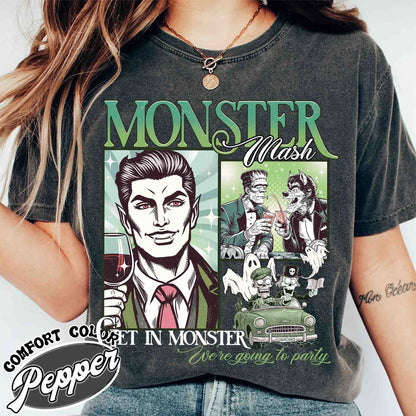 Monster Mash Comfort Colors, Monster Mash Shirt, Monster Mash Tshirt, Ghost Halloween Shirt, Get in Monster Shirt, Monster Shirt, Fall Shirt