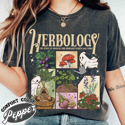 Herbology Plants Shirt, Gardening Shirt, Cute Ghost Shirt, Halloween Plant Shirt, Halloween Mom Shirt, Ghost T-shirt, Plant Lover Gift