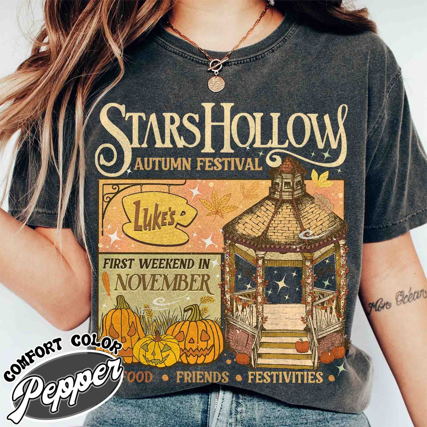 Stars Hollow Autumn Festival  Comfort Colors Shirt, Where You Lead I Will Follow Shirt, Tv Show Fans Gift, Fall Shirt, Luke's Coffee Tee