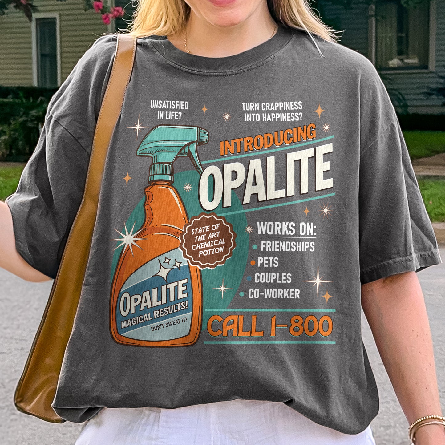 Opalite Spray Retro Graphic, Don't Sweat It, Magical Result, Showgirl Tshirt