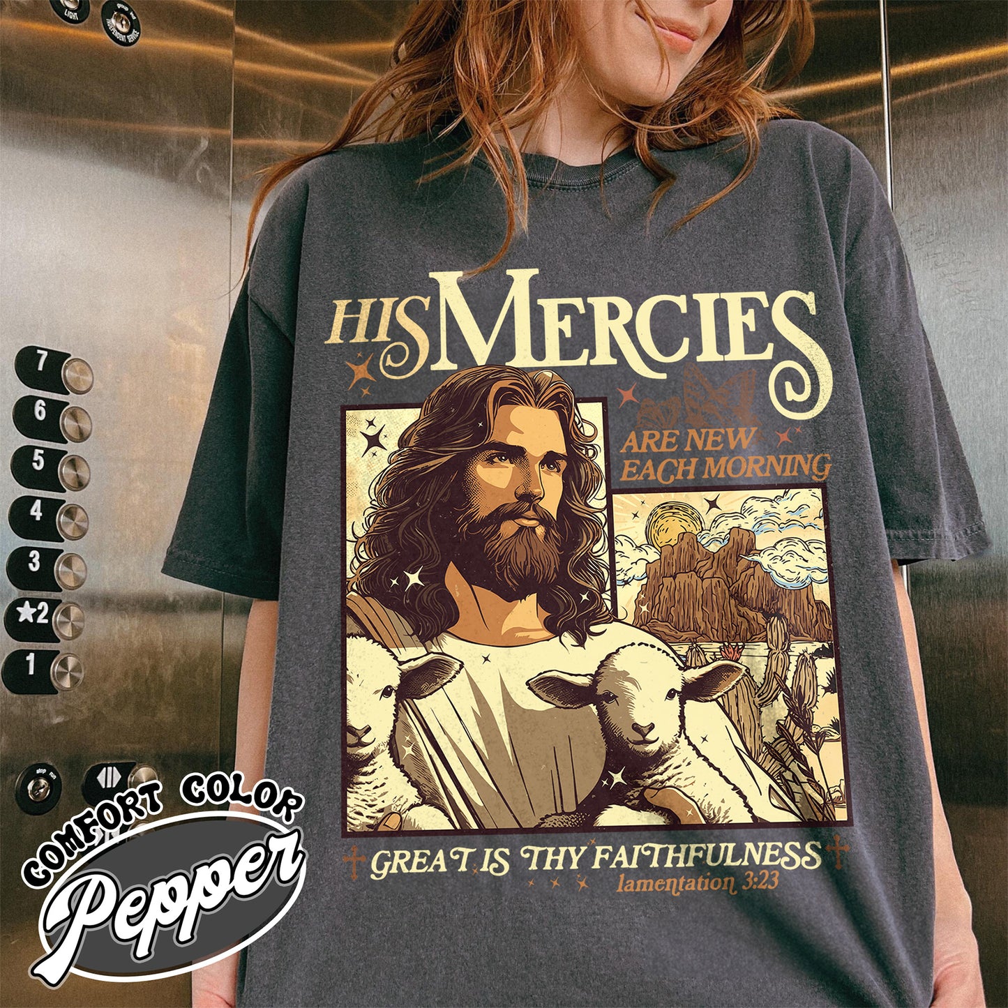 His Mercies Are New Everyday Shirt, Christian Shirt, Bible Verse Shirt, His Mercies Are New Each Morning Shirt, Jesus Apparel Faith Based Shirt