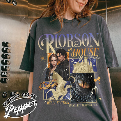 Xaden Riorson House Comfort Color Shirt, Fourth Wing Merch, Iron Flame Shirt, Rebecca Yarros, Fourth Wing Shirt, Book Tok Merch, Book Lover Gift