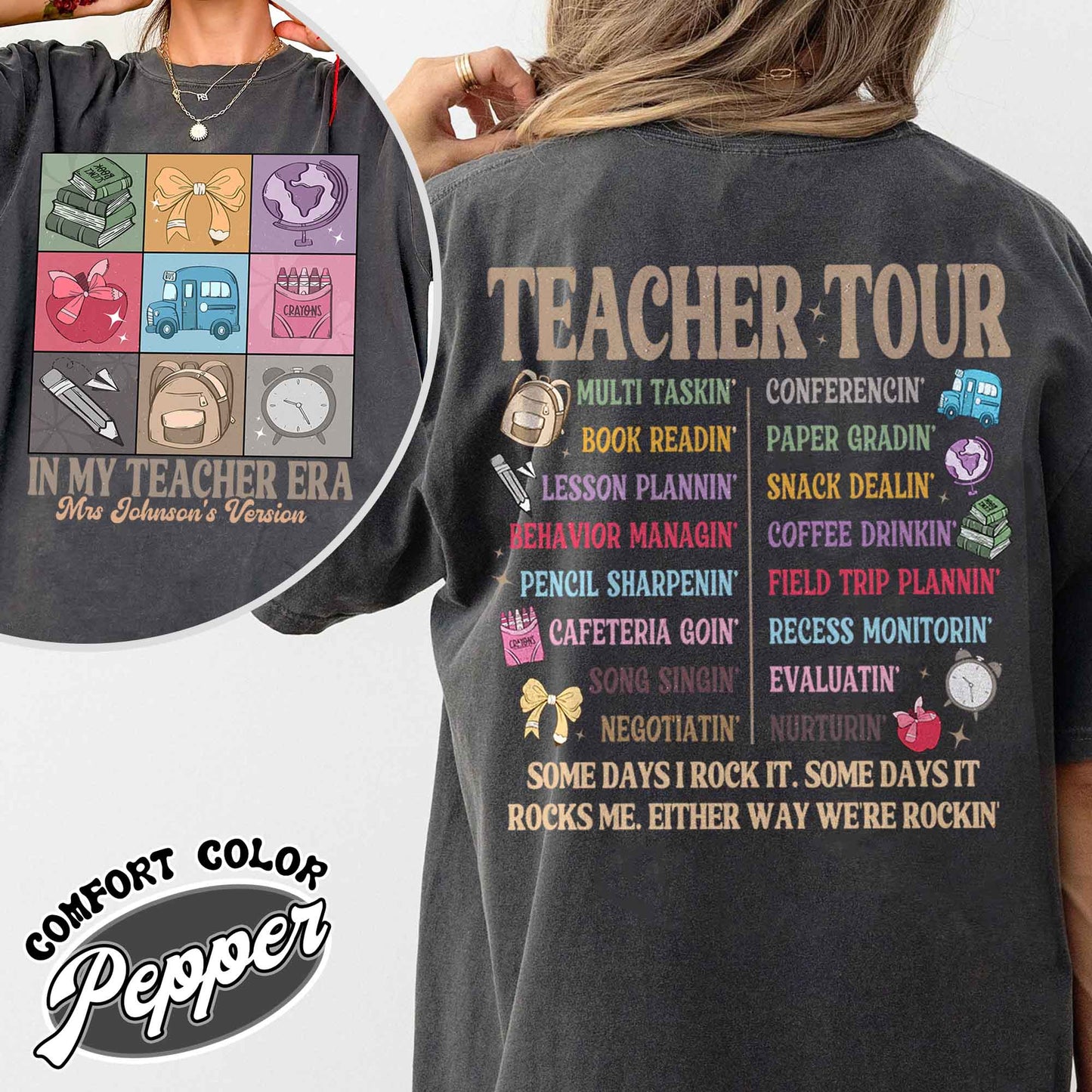 Custom Name Teacher Shirt, Abcd Teacher Tour Shirt, Cute Teacher Shirt, Teacher Appreciation Gift, Gift For Teacher, Back To School Shirt