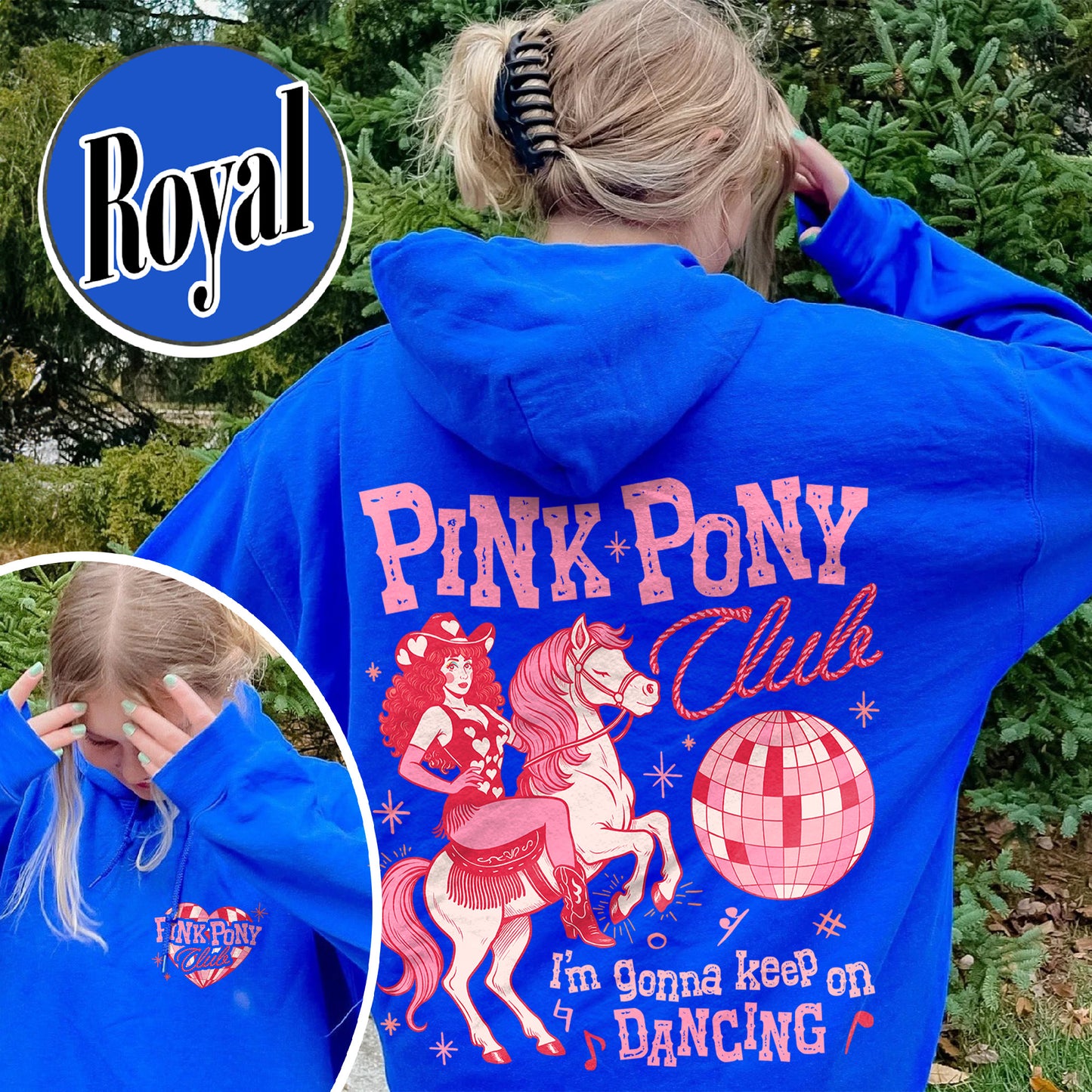 Pink Pony Club Hoodie, I'm Gonna Keep On Dancing Hoodie, Sapphic Lesbian Pride Music Hoodie, LGBTQ Concert Hoodie