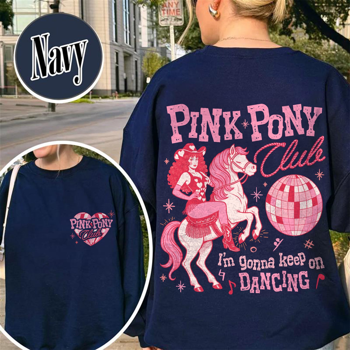 Pink Pony Club Sweatshirt, I'm Gonna Keep On Dancing Sweatshirt, Sapphic Lesbian Pride Music Sweatshirt, LGBTQ Concert Sweatshirt