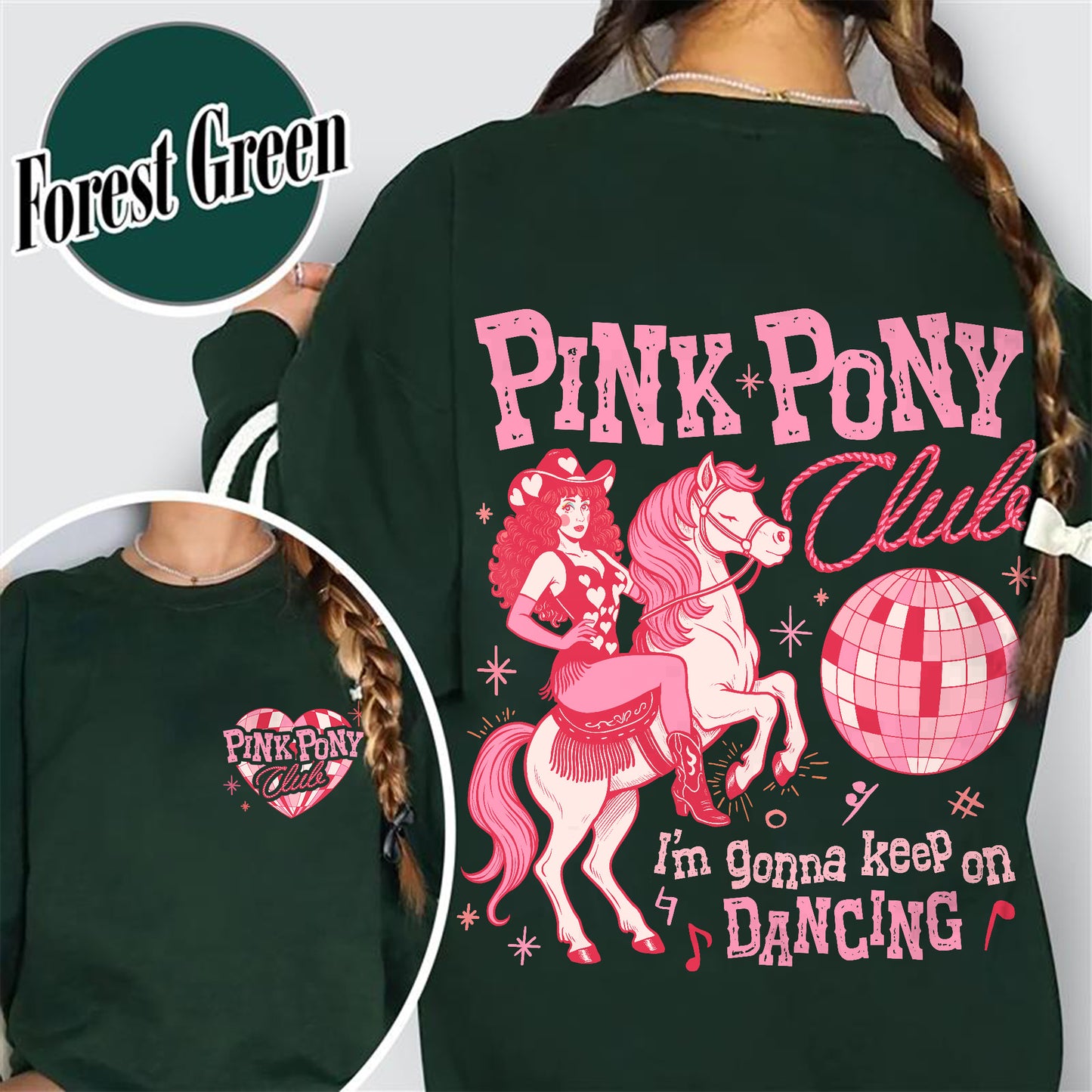 Pink Pony Club Sweatshirt, I'm Gonna Keep On Dancing Sweatshirt, Sapphic Lesbian Pride Music Sweatshirt, LGBTQ Concert Sweatshirt