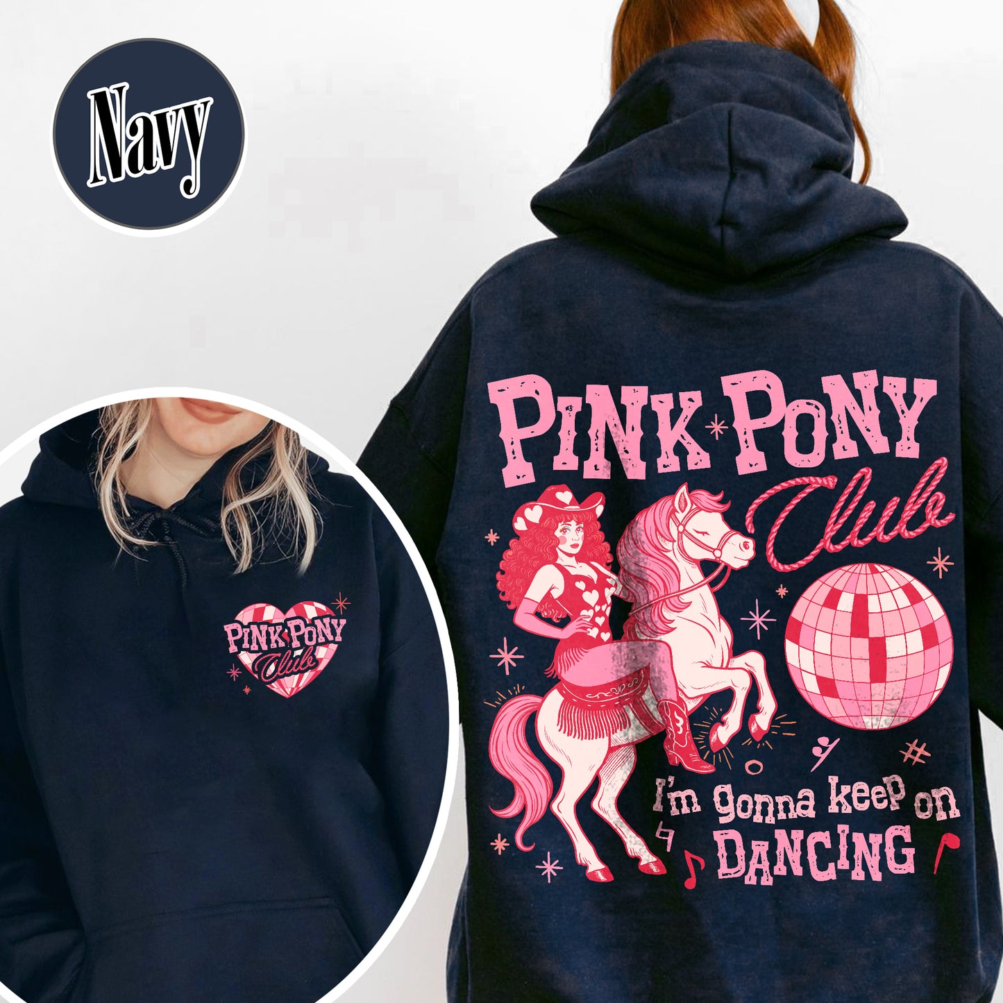 Pink Pony Club Hoodie, I'm Gonna Keep On Dancing Hoodie, Sapphic Lesbian Pride Music Hoodie, LGBTQ Concert Hoodie