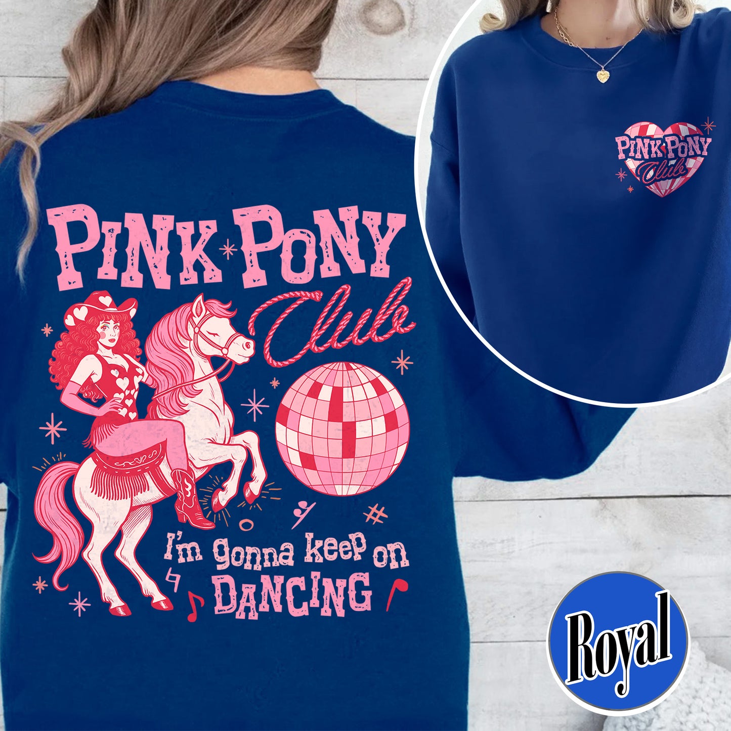 Pink Pony Club Sweatshirt, I'm Gonna Keep On Dancing Sweatshirt, Sapphic Lesbian Pride Music Sweatshirt, LGBTQ Concert Sweatshirt