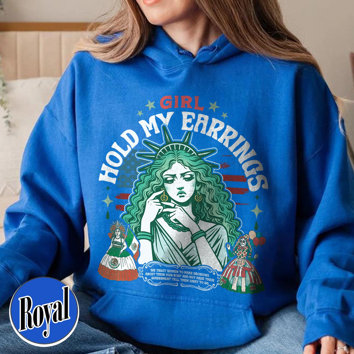 Political Hoodie,Girl Hold My Earrings Hoodie,Political Activism Hoodie,Save Public Lands