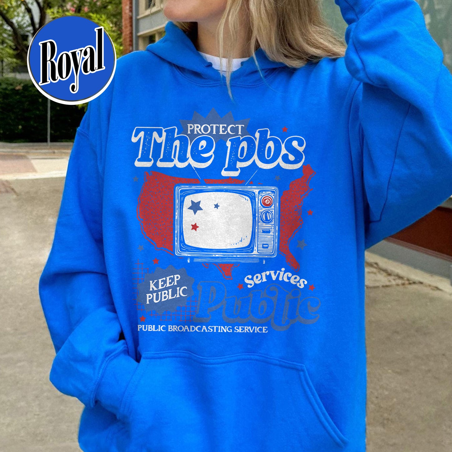 Political Protest Hoodie, Protect Public Broadcasting Local TV Hoodie, Support National Public Radio Hoodie