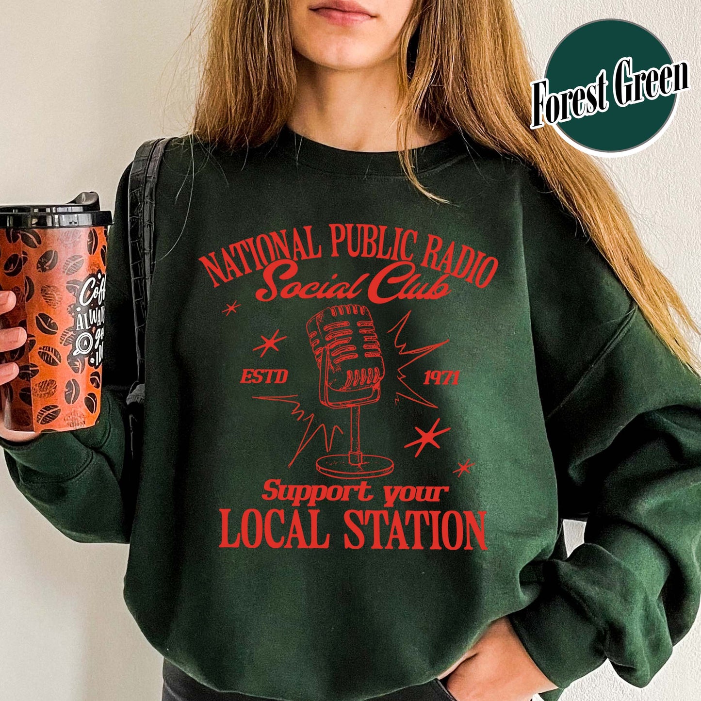 Political Protest Sweatshirt, Protect Public Broadcasting Local TV Sweatshirt, Support National Public Radio Sweatshirt