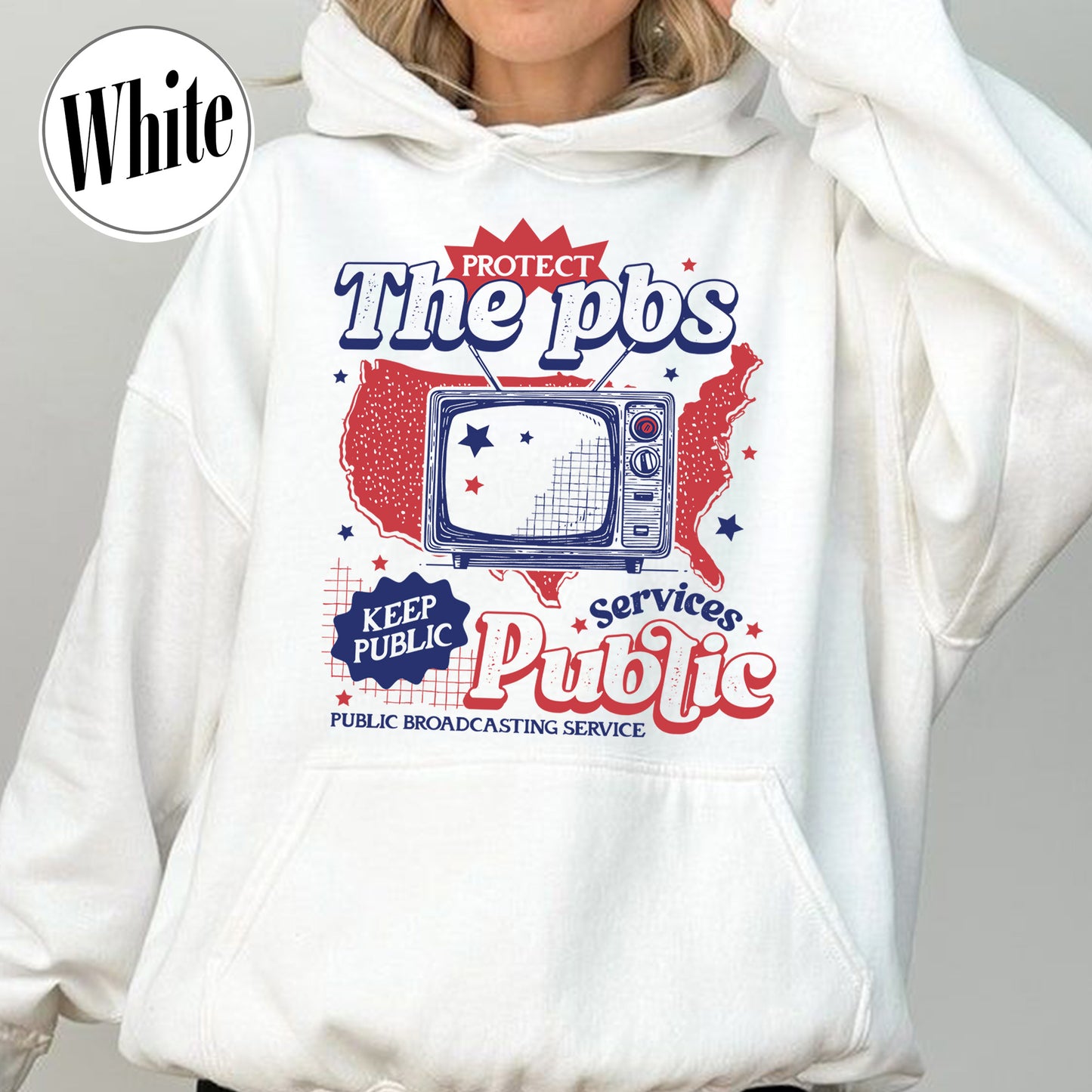 Political Protest Hoodie, Protect Public Broadcasting Local TV Hoodie, Support National Public Radio Hoodie