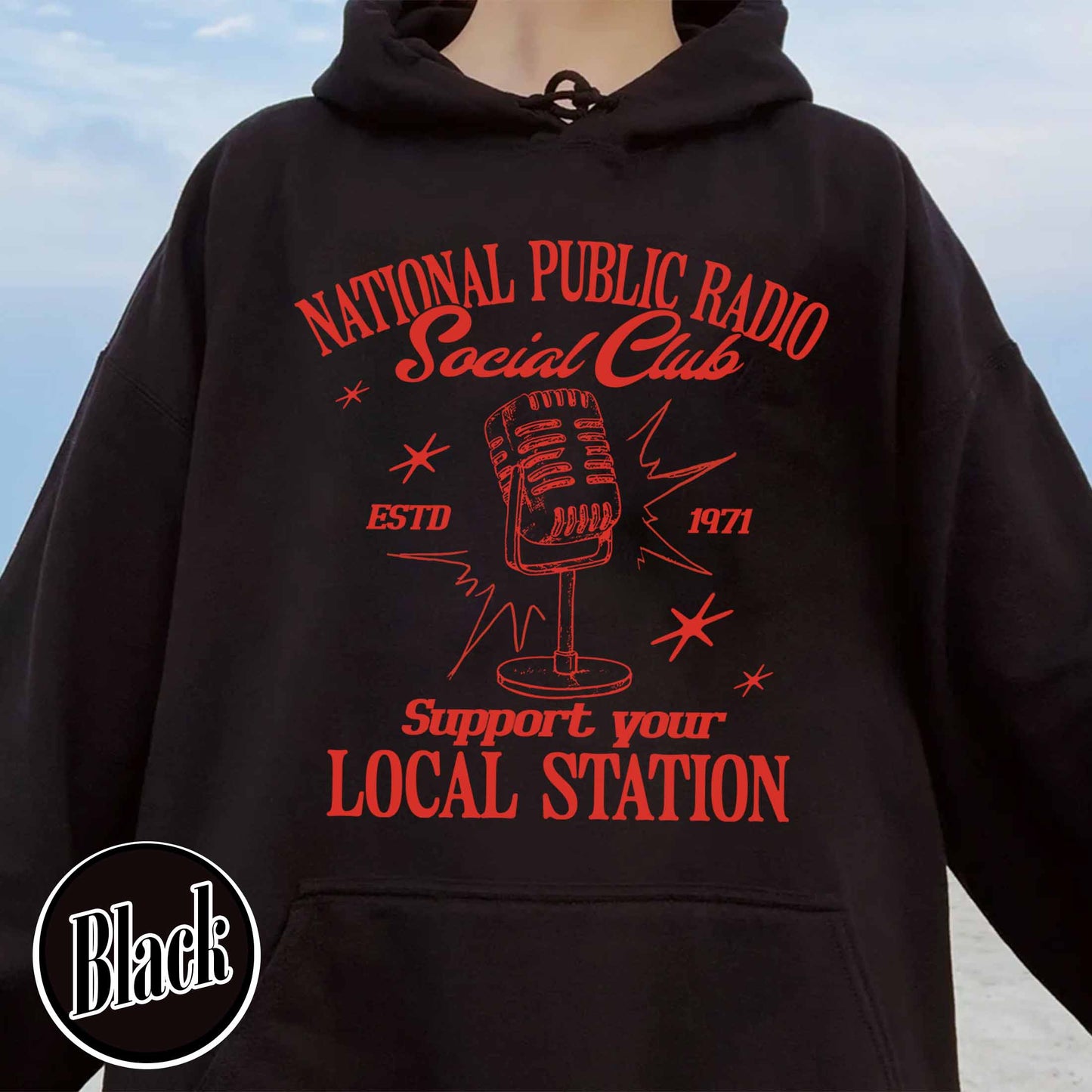 Political Protest Hoodie, Protect Public Broadcasting Local TV Hoodie, Support National Public Radio Hoodie