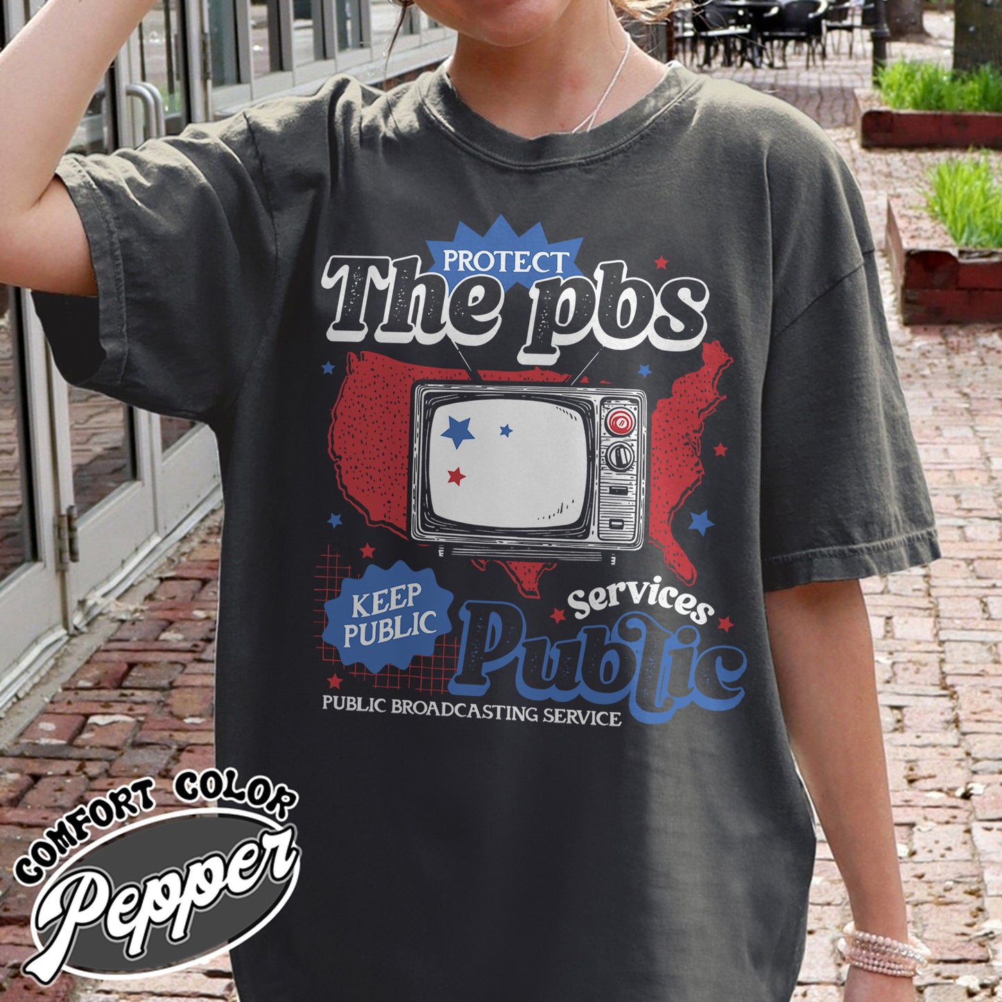 Political Protest Comfort Color Shirt, Protect Public Broadcasting Local TV Shirt, Support National Public Radio Shirt