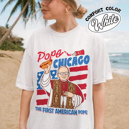 Pope Chicago Comfort Colors Shirt, Pope Robert Prevost Shirt,Religious Tee,Pope Shirt, Jesus T-Shirt Gift
