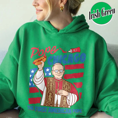 Pope Chicago Hoodie, Pope Robert Prevost Hoodie,Religious Hoodie,Pope Hoodie, Jesus Hoodie Gift
