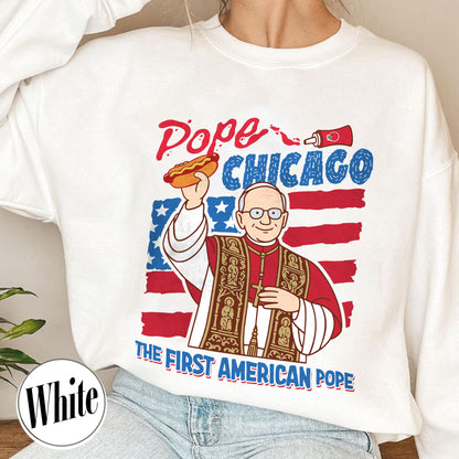 Pope Chicago Sweatshirt, Pope Robert Prevost Sweatshirt,Religious Sweatshirt,Pope Sweatshirt, Jesus Sweatshirt Gift