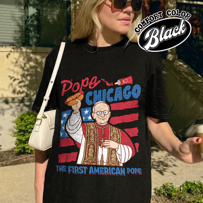 Pope Chicago Comfort Colors Shirt, Pope Robert Prevost Shirt,Religious Tee,Pope Shirt, Jesus T-Shirt Gift
