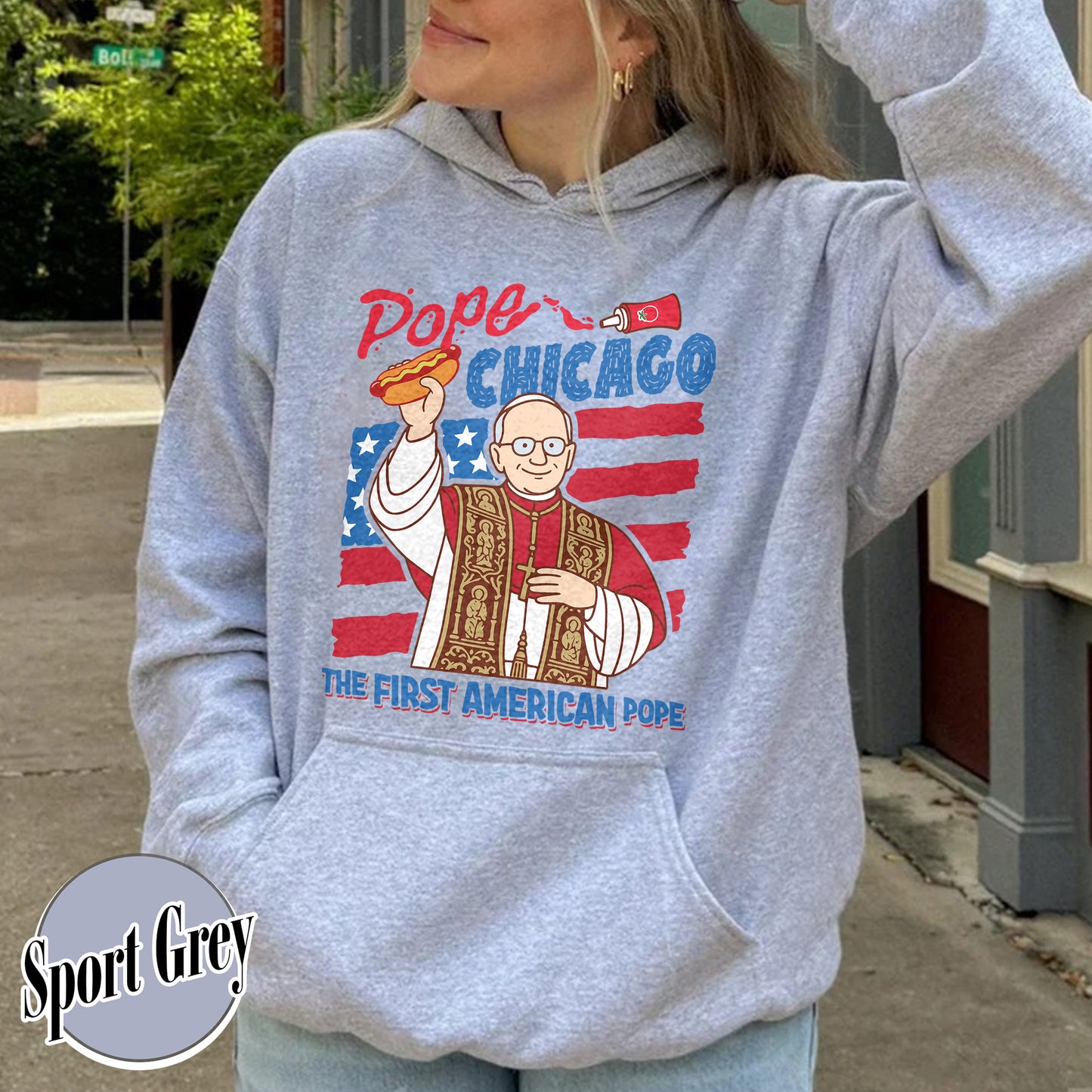 Pope Chicago Hoodie, Pope Robert Prevost Hoodie,Religious Hoodie,Pope Hoodie, Jesus Hoodie Gift