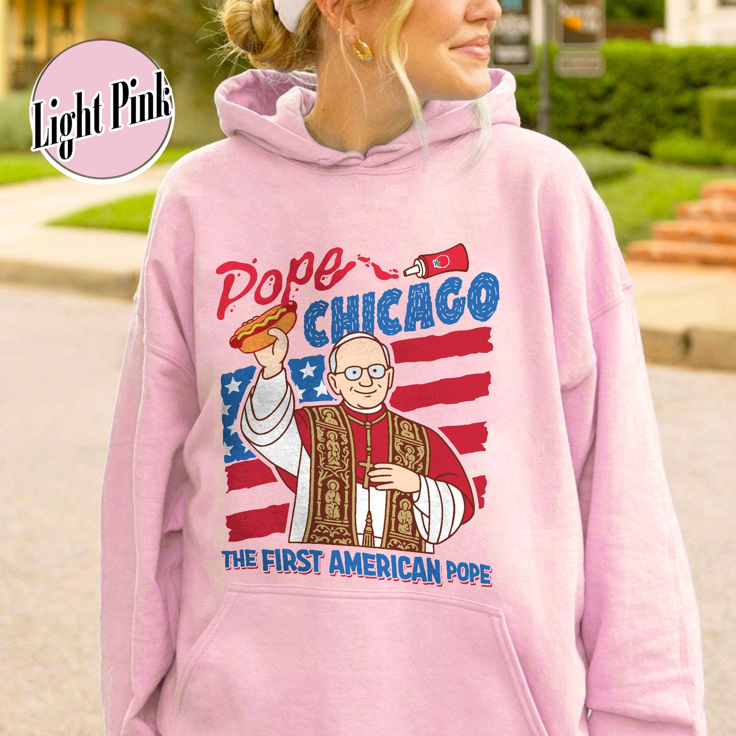 Pope Chicago Hoodie, Pope Robert Prevost Hoodie,Religious Hoodie,Pope Hoodie, Jesus Hoodie Gift