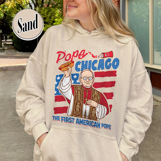 Pope Chicago Hoodie, Pope Robert Prevost Hoodie,Religious Hoodie,Pope Hoodie, Jesus Hoodie Gift