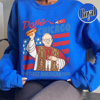 Pope Chicago Sweatshirt, Pope Robert Prevost Sweatshirt,Religious Sweatshirt,Pope Sweatshirt, Jesus Sweatshirt Gift
