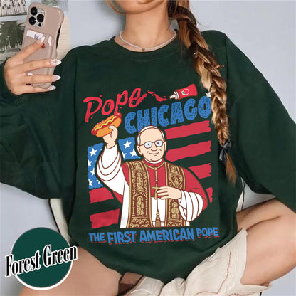 Pope Chicago Sweatshirt, Pope Robert Prevost Sweatshirt,Religious Sweatshirt,Pope Sweatshirt, Jesus Sweatshirt Gift