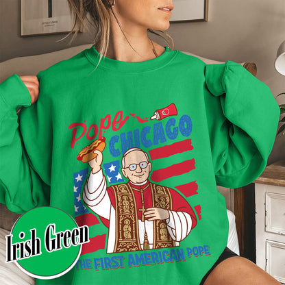 Pope Chicago Sweatshirt, Pope Robert Prevost Sweatshirt,Religious Sweatshirt,Pope Sweatshirt, Jesus Sweatshirt Gift