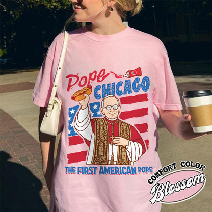 Pope Chicago Comfort Colors Shirt, Pope Robert Prevost Shirt,Religious Tee,Pope Shirt, Jesus T-Shirt Gift
