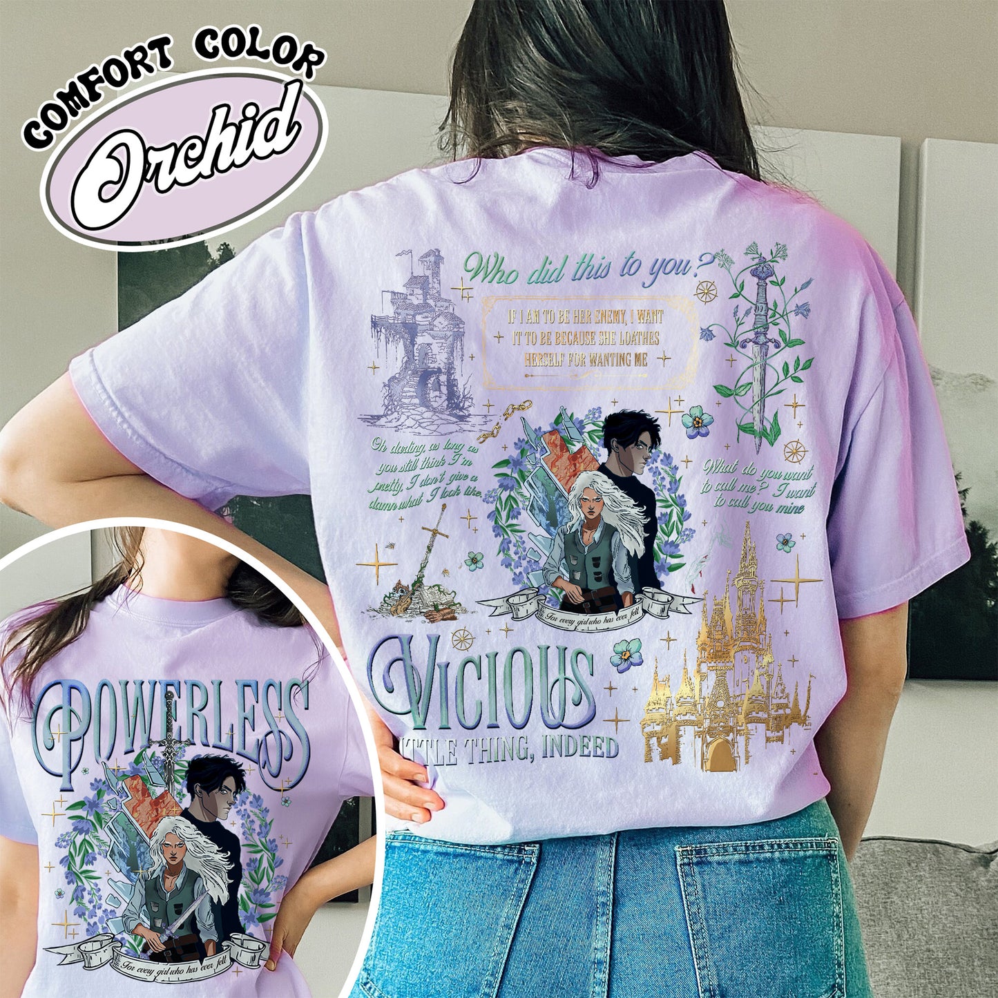 Powerless Bookish Comfort Colors Shirt For Fan, Kai Azer I Love You TShirt, Fearless Fan Shirt