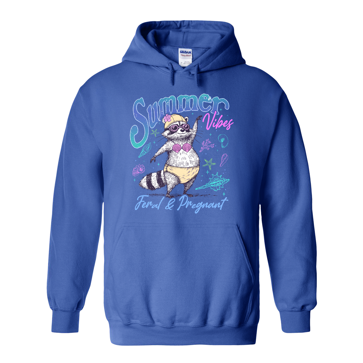Pregnancy Girl Summer Hoodie,Feral And Pregnant Don't Touch Me Hoodie, Feral Raccoon Hoodie