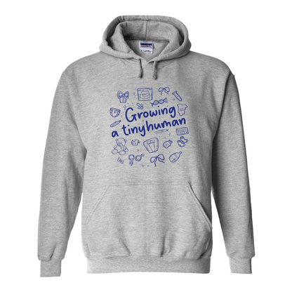 Pregnancy Announcement Hoodie, Growing a Tiny Human Hoodie, Baby Reveal Maternity Hoodie