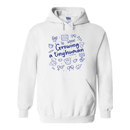 Pregnancy Announcement Hoodie, Growing a Tiny Human Hoodie, Baby Reveal Maternity Hoodie