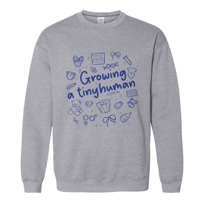 Pregnancy Announcement Sweatshirt, Growing a Tiny Human Sweatshirt, Baby Reveal Maternity Sweatshirt