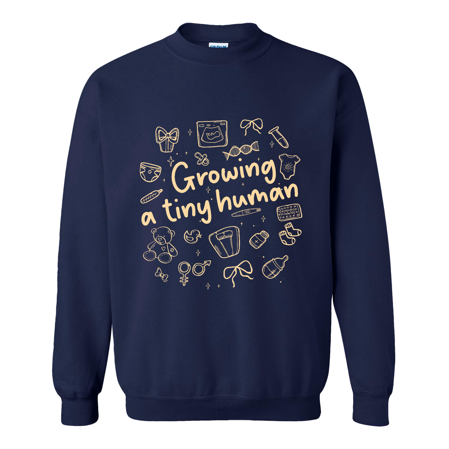 Pregnancy Announcement Sweatshirt, Growing a Tiny Human Sweatshirt, Baby Reveal Maternity Sweatshirt