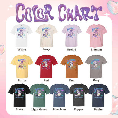 Pregnancy Girl Summer Comfort Colors Shirt,Feral And Pregnant Don't Touch Me Shirt, Feral Raccoon Shirt