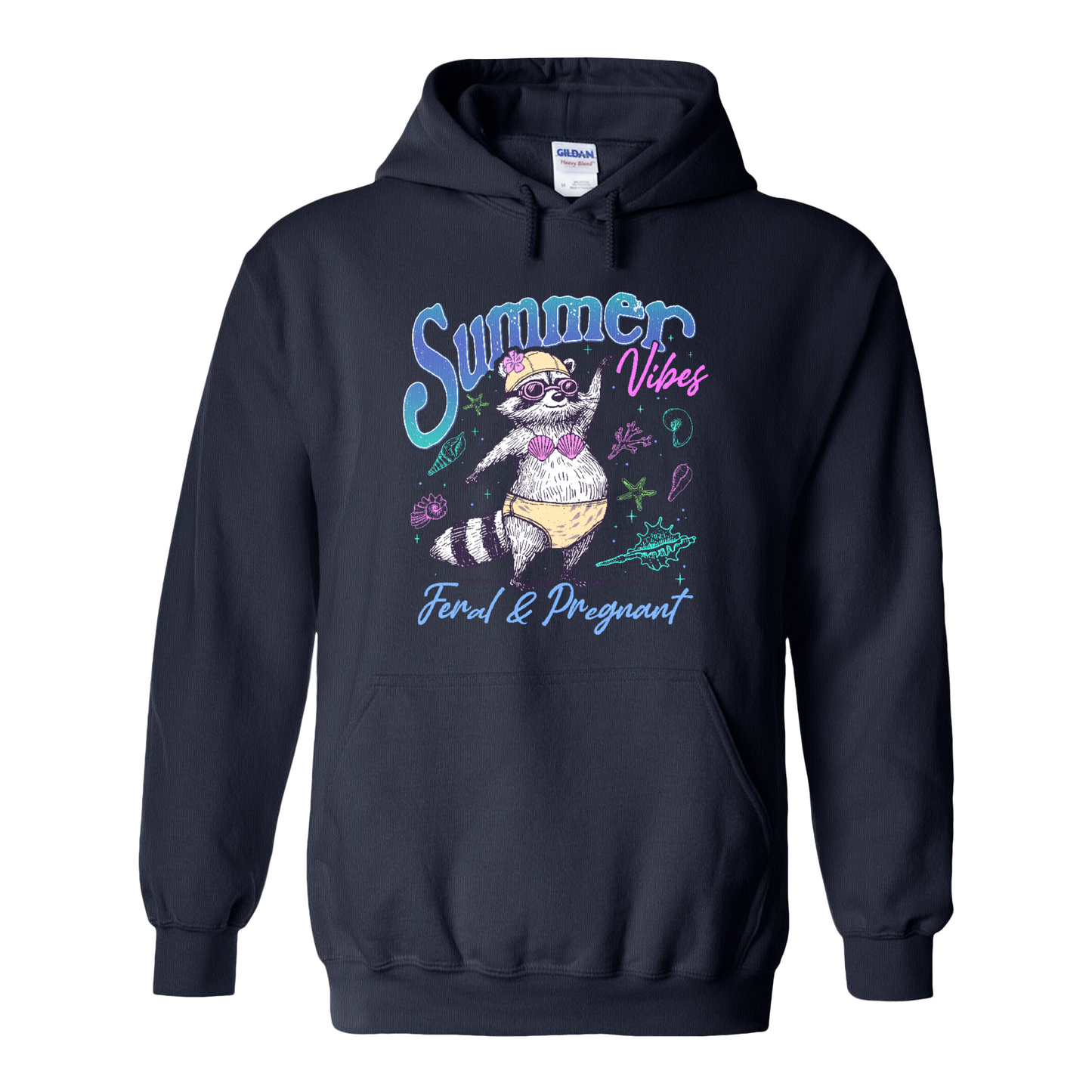 Pregnancy Girl Summer Hoodie,Feral And Pregnant Don't Touch Me Hoodie, Feral Raccoon Hoodie