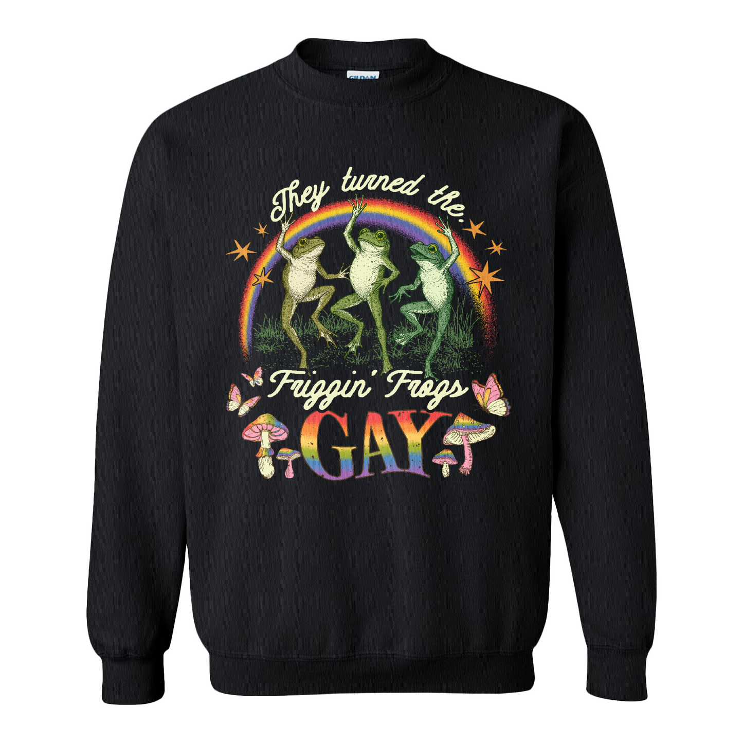 Pride Sweatshirt, They Turned the Friggin Frogs Gay Sweatshirt, Retro Gay Frog Sweatshirt, Equality Sweatshirt