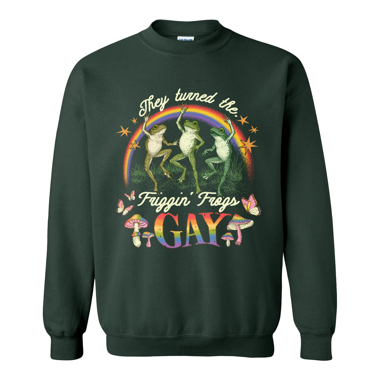 Pride Sweatshirt, They Turned the Friggin Frogs Gay Sweatshirt, Retro Gay Frog Sweatshirt, Equality Sweatshirt
