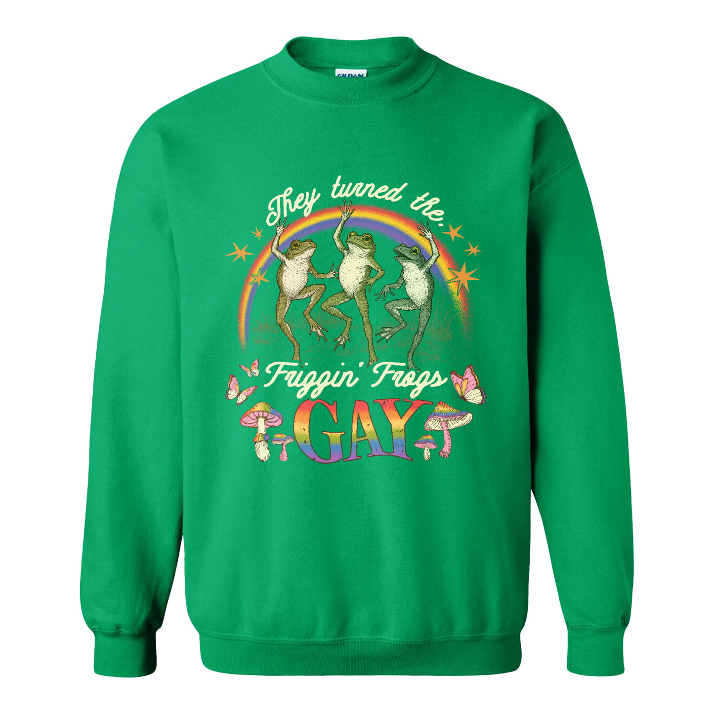 Pride Sweatshirt, They Turned the Friggin Frogs Gay Sweatshirt, Retro Gay Frog Sweatshirt, Equality Sweatshirt
