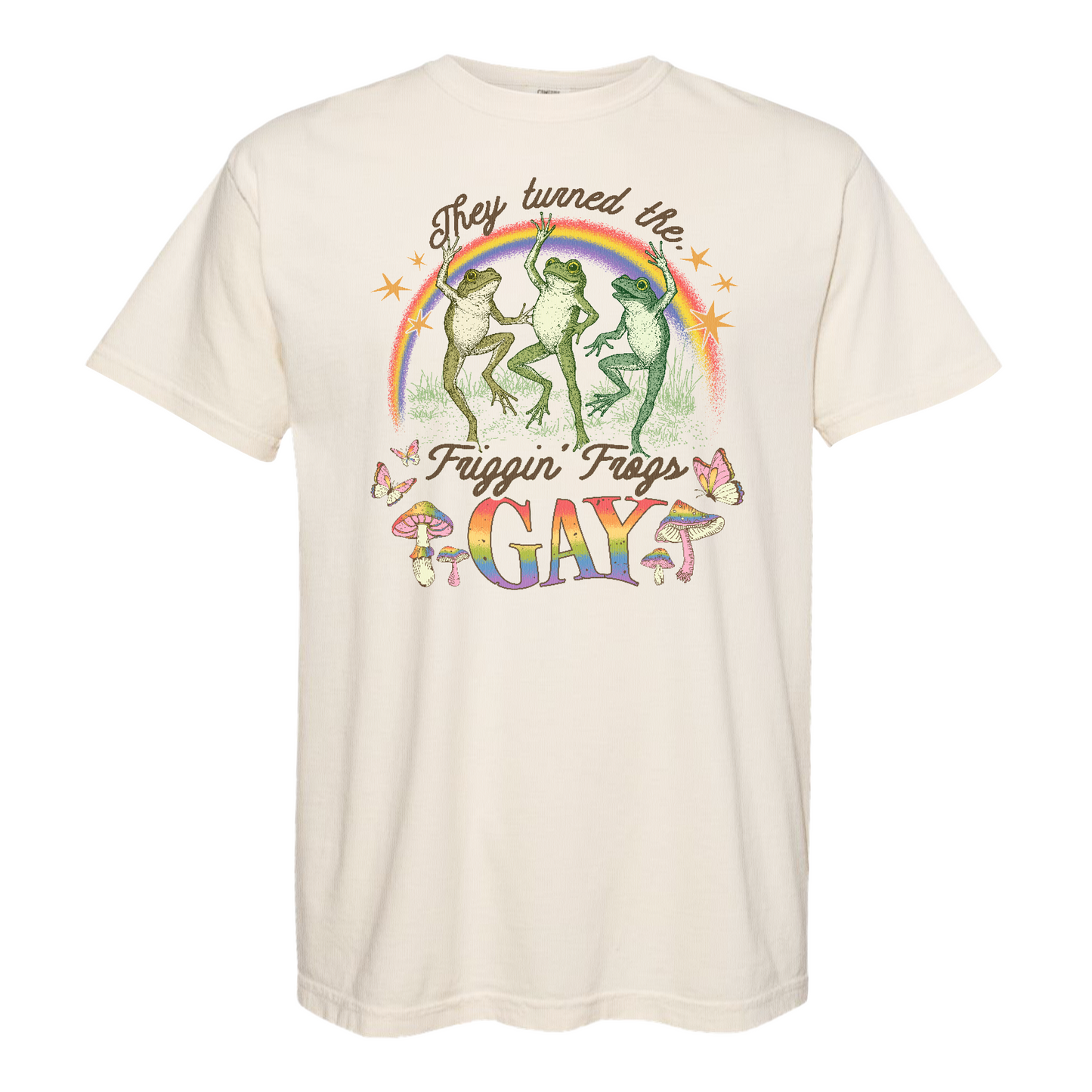 Pride Comfort Color Shirt, They Turned the Friggin Frogs Gay Shirt, Retro Gay Frog Shirt, Equality Shirt