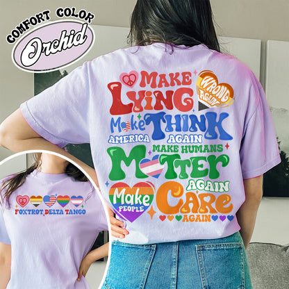 Pride Month Comfort Colors Shirt,Make Lying Wrong Again Shirt,Pride Month Shirt, Lesbian Flag Shirt, Gay Shirt, Anti-Lying