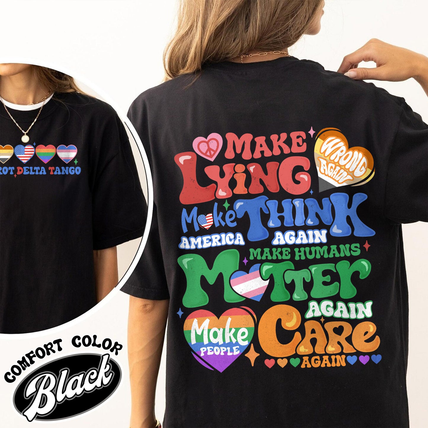 Pride Month Comfort Colors Shirt,Make Lying Wrong Again Shirt,Pride Month Shirt, Lesbian Flag Shirt, Gay Shirt, Anti-Lying