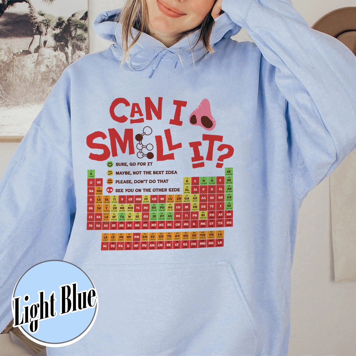 Funny Chemistry Hoodie,Can I Lick Or Smell It Periodic Table Hoodie, Elements Table Hoodie